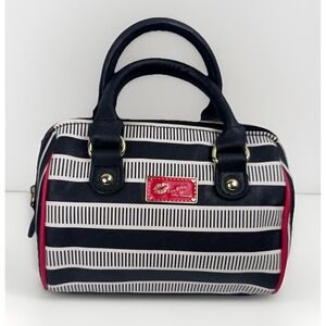 Luv Betsey Betsey Johnson Mini Satchel Black &‎ White Striped Bag